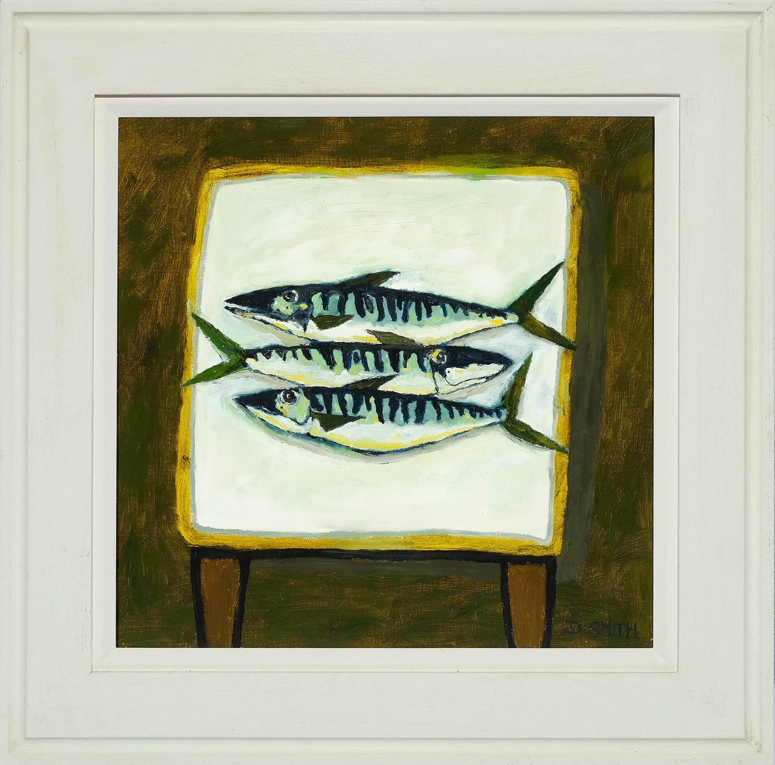 Mackerel on a White Table