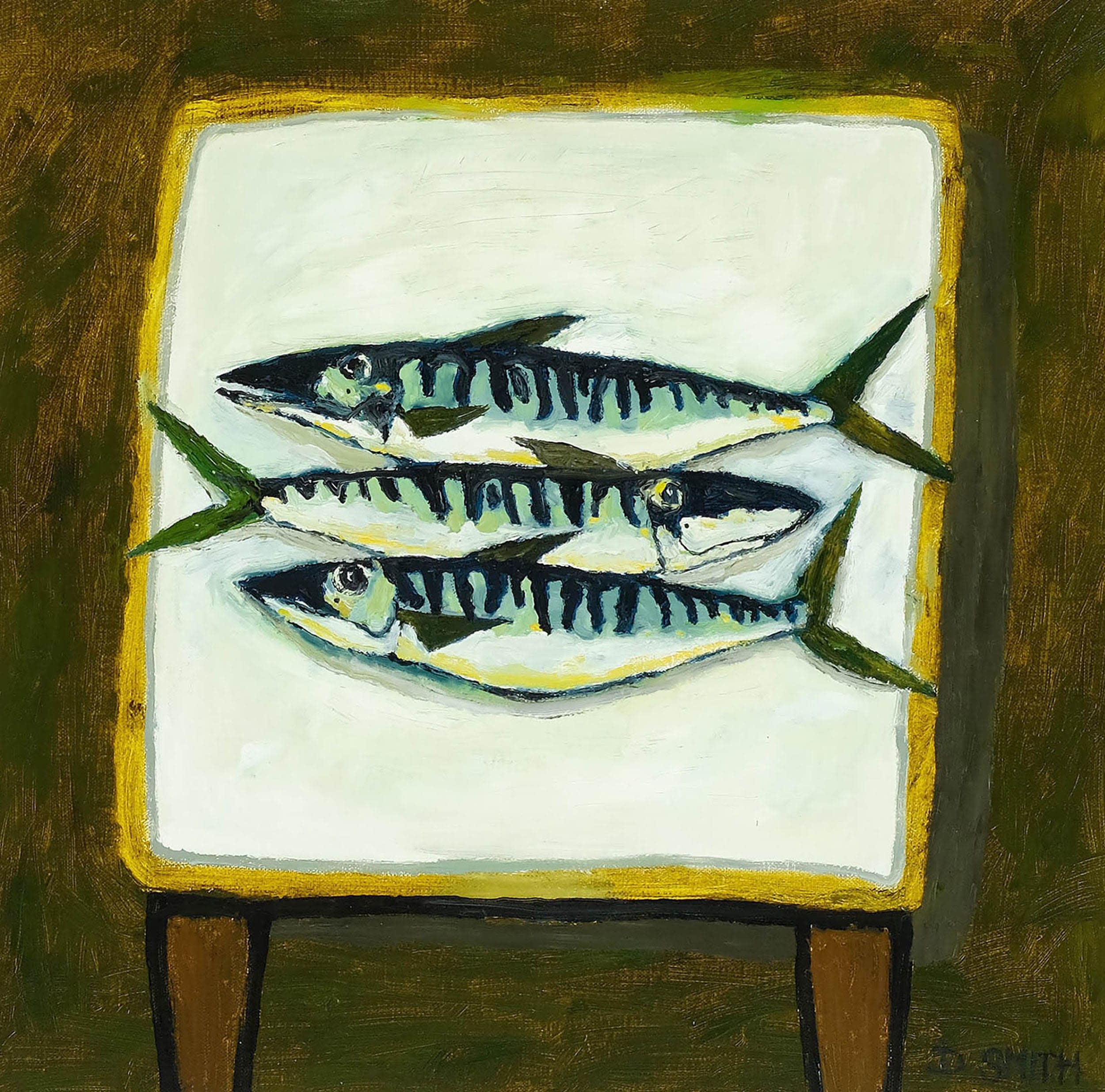 Mackerel on a White Table