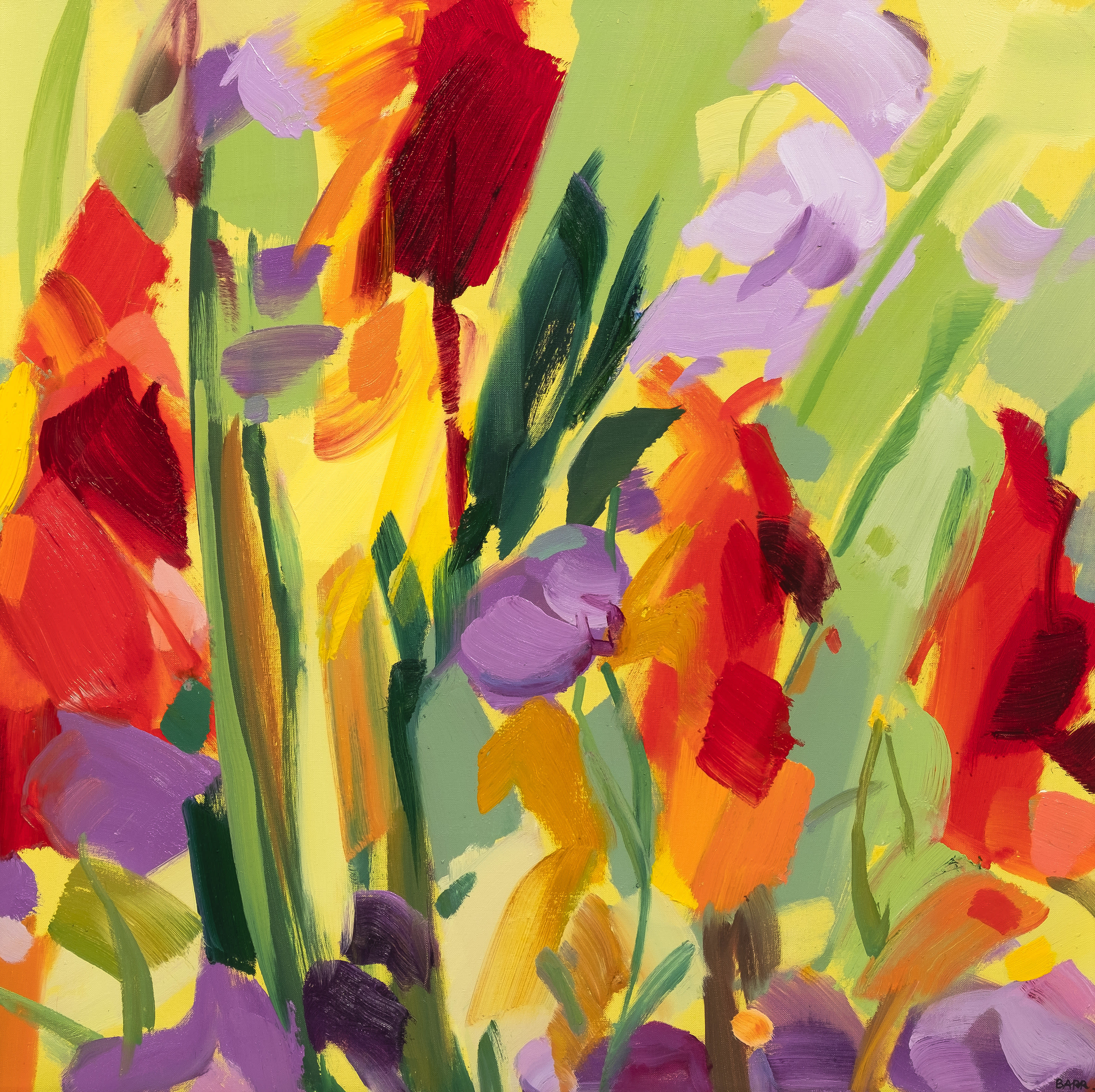 Red Hot Pokers Shona Barr Morningside Gallery Edinburgh