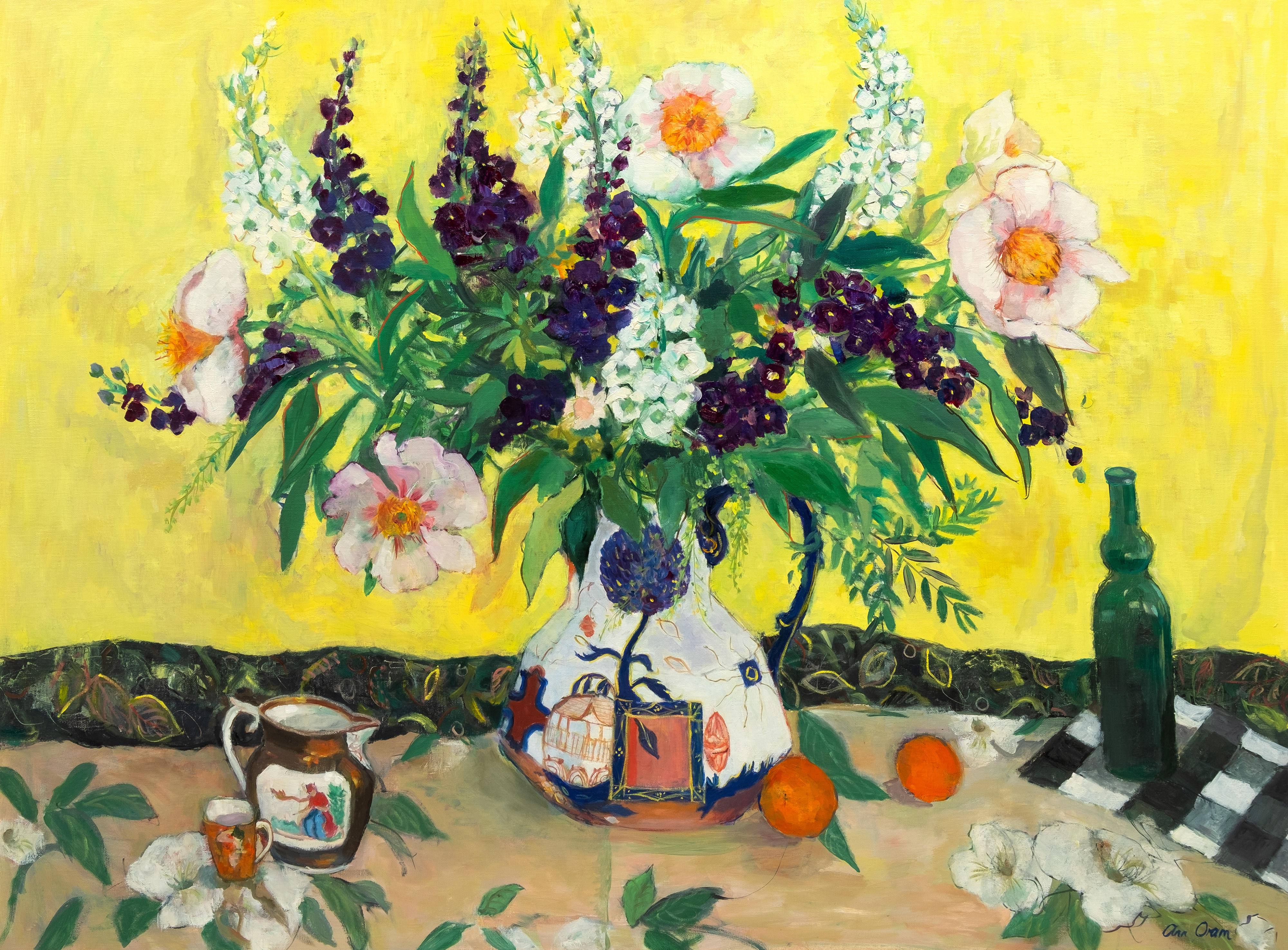 Peonies and Delphiniums