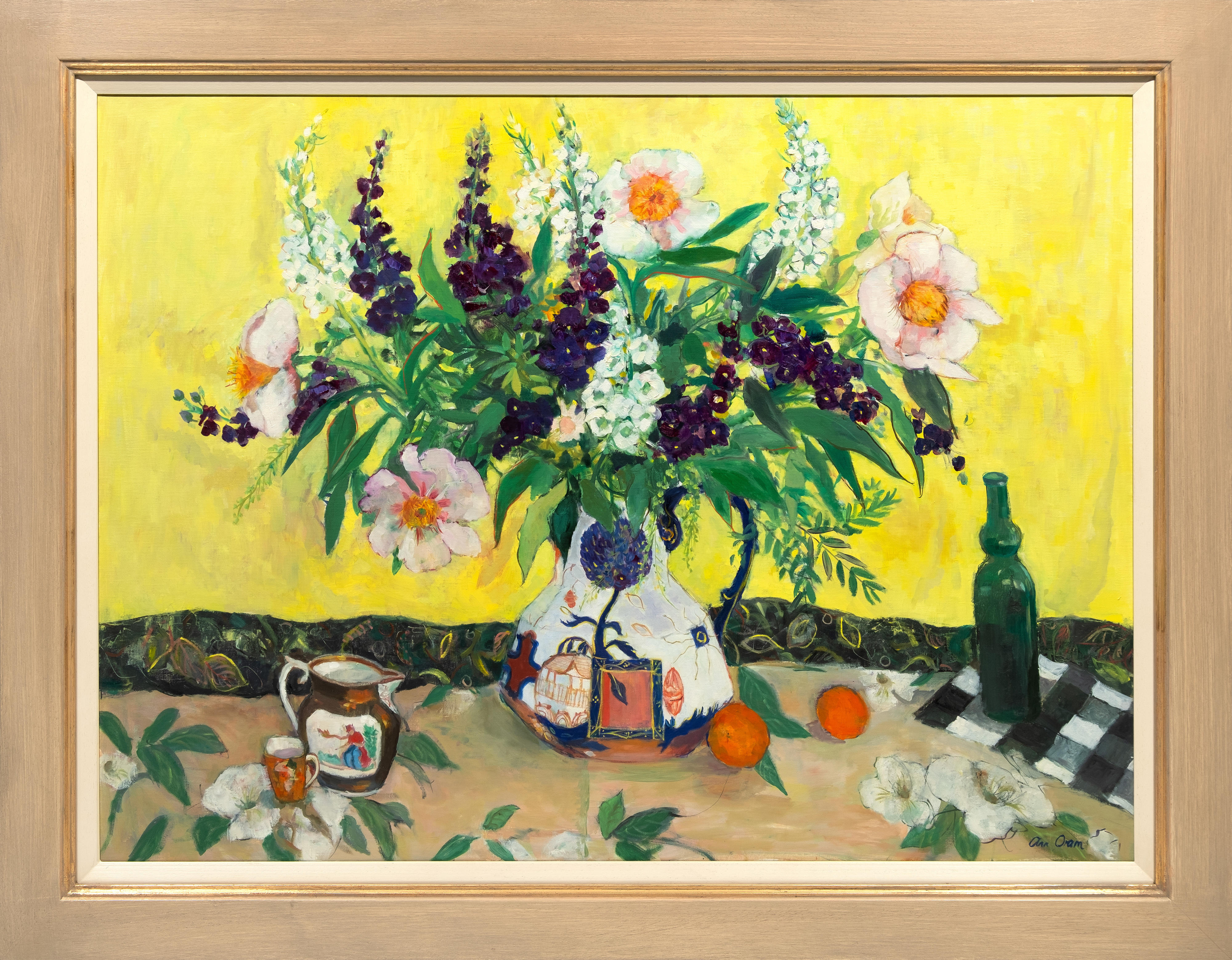 Peonies and Delphiniums