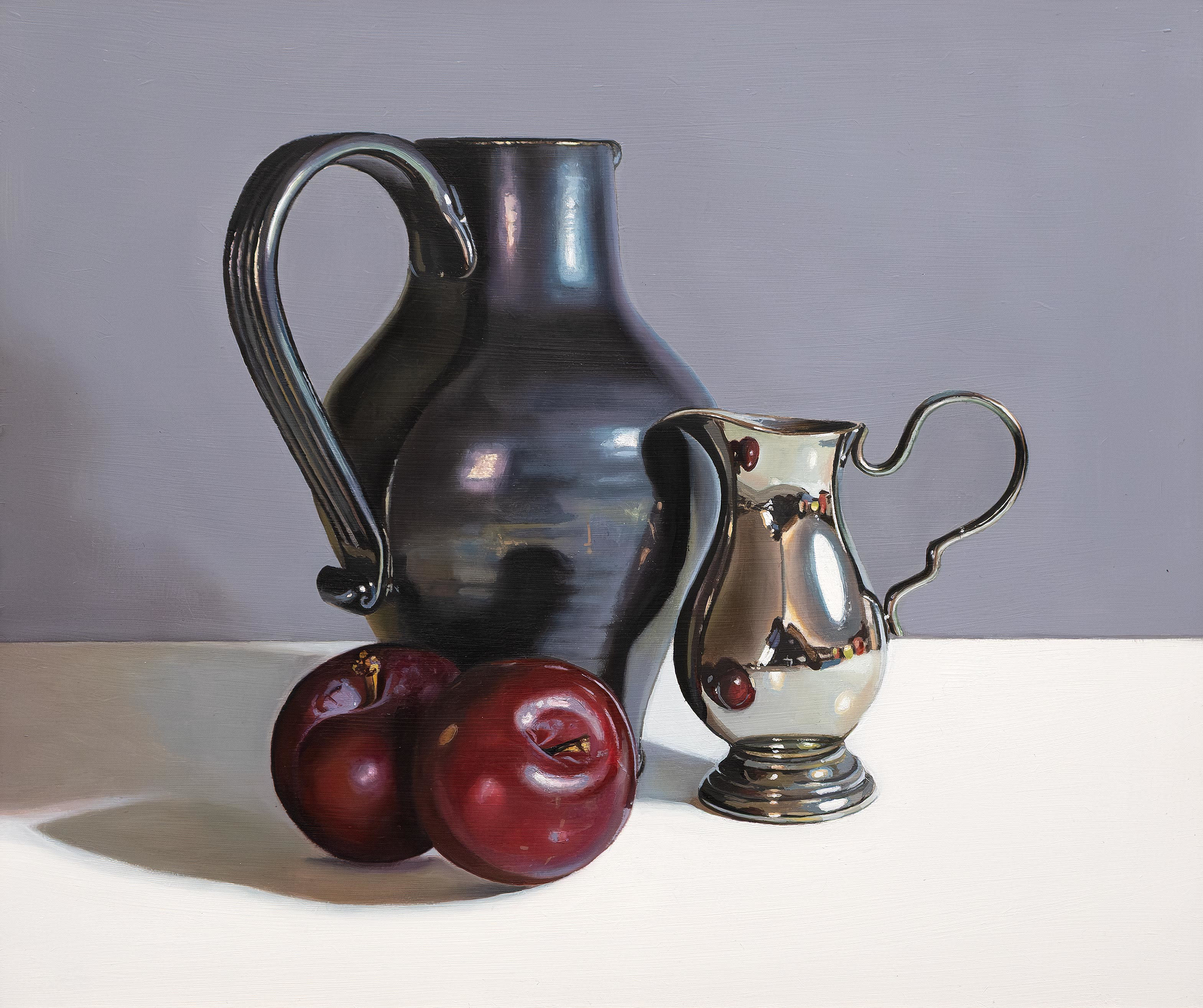 Black Jug and Plums