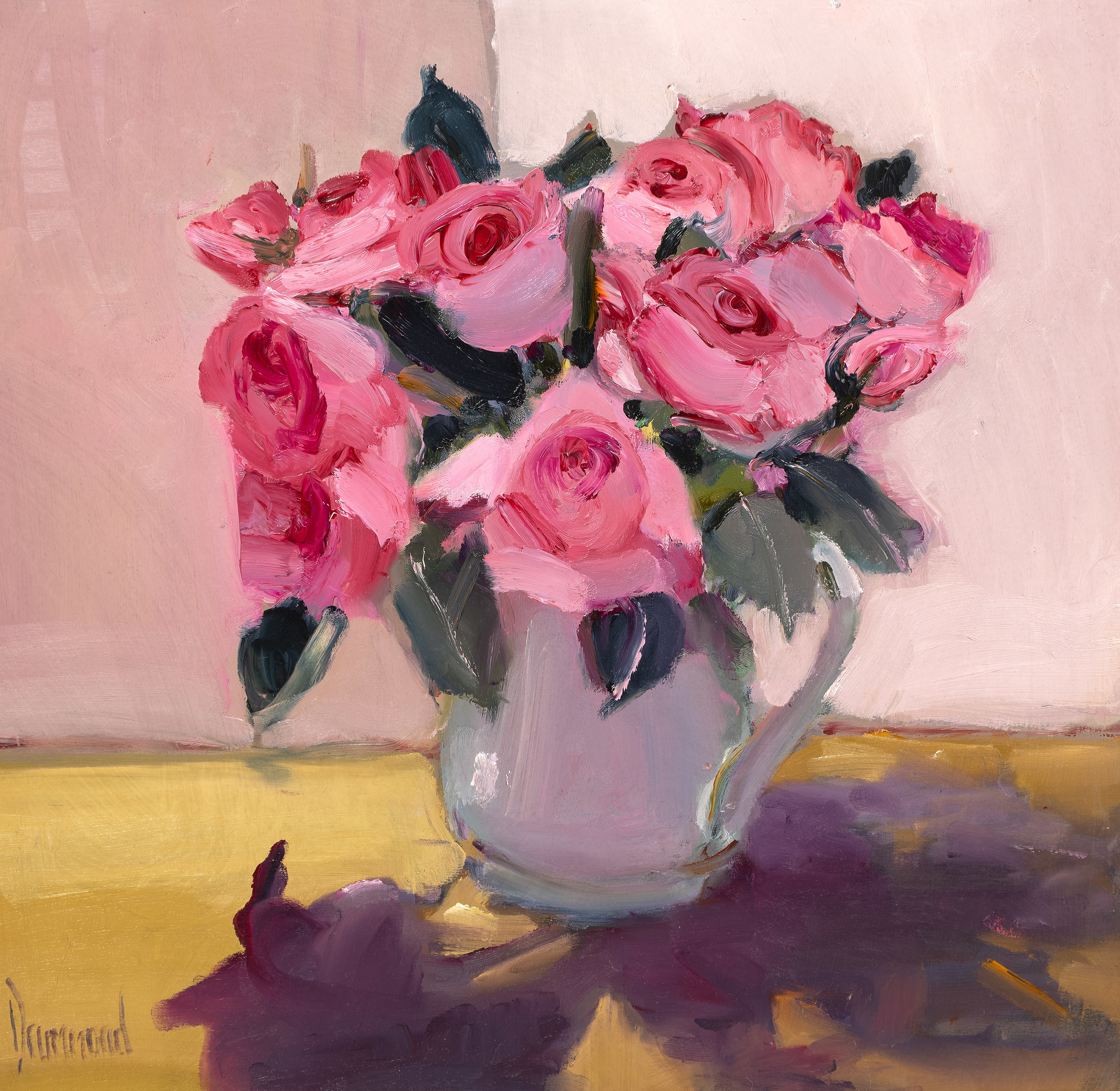 Pink Roses, Purple Shadows