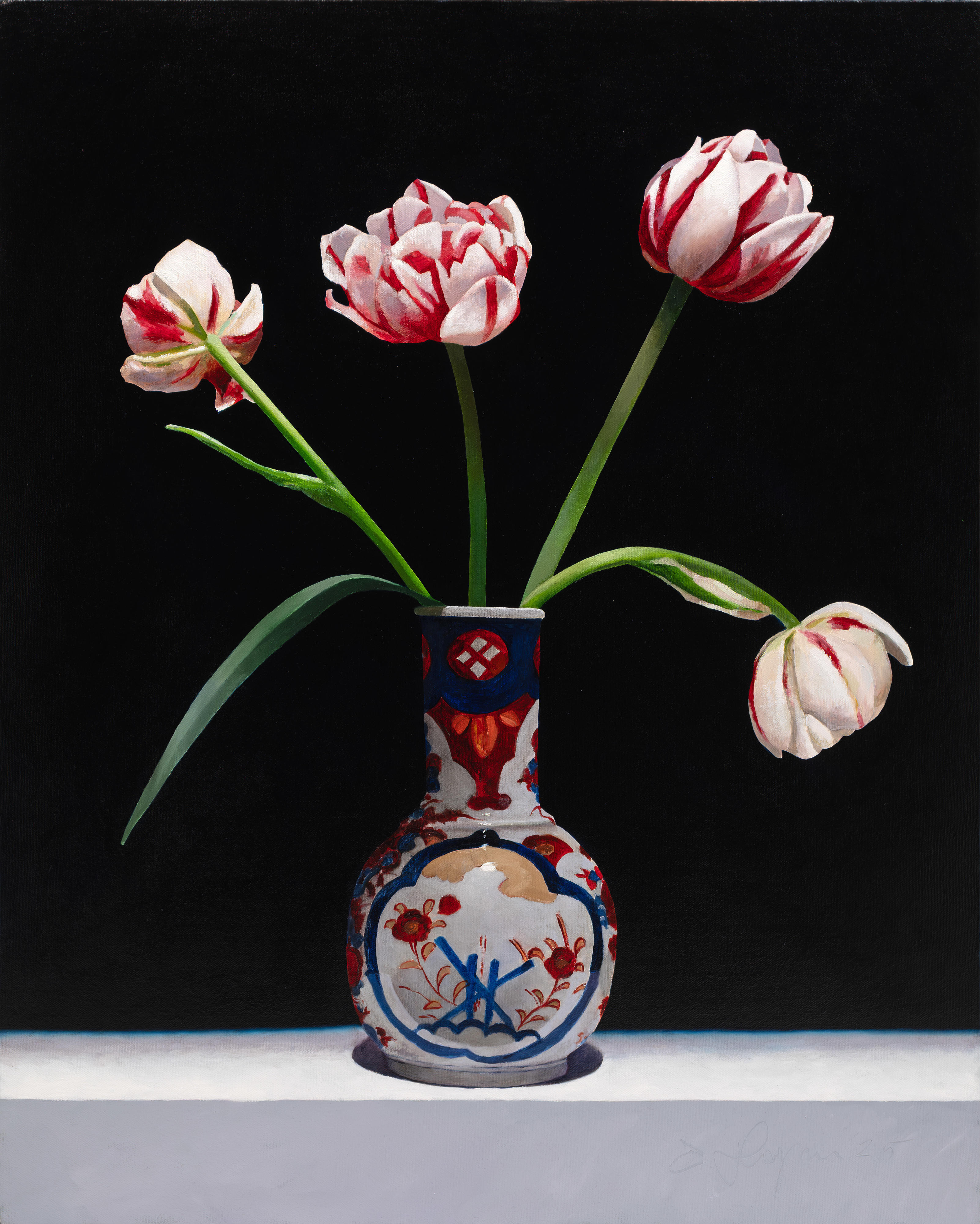 Tulips in a Japanese Vase