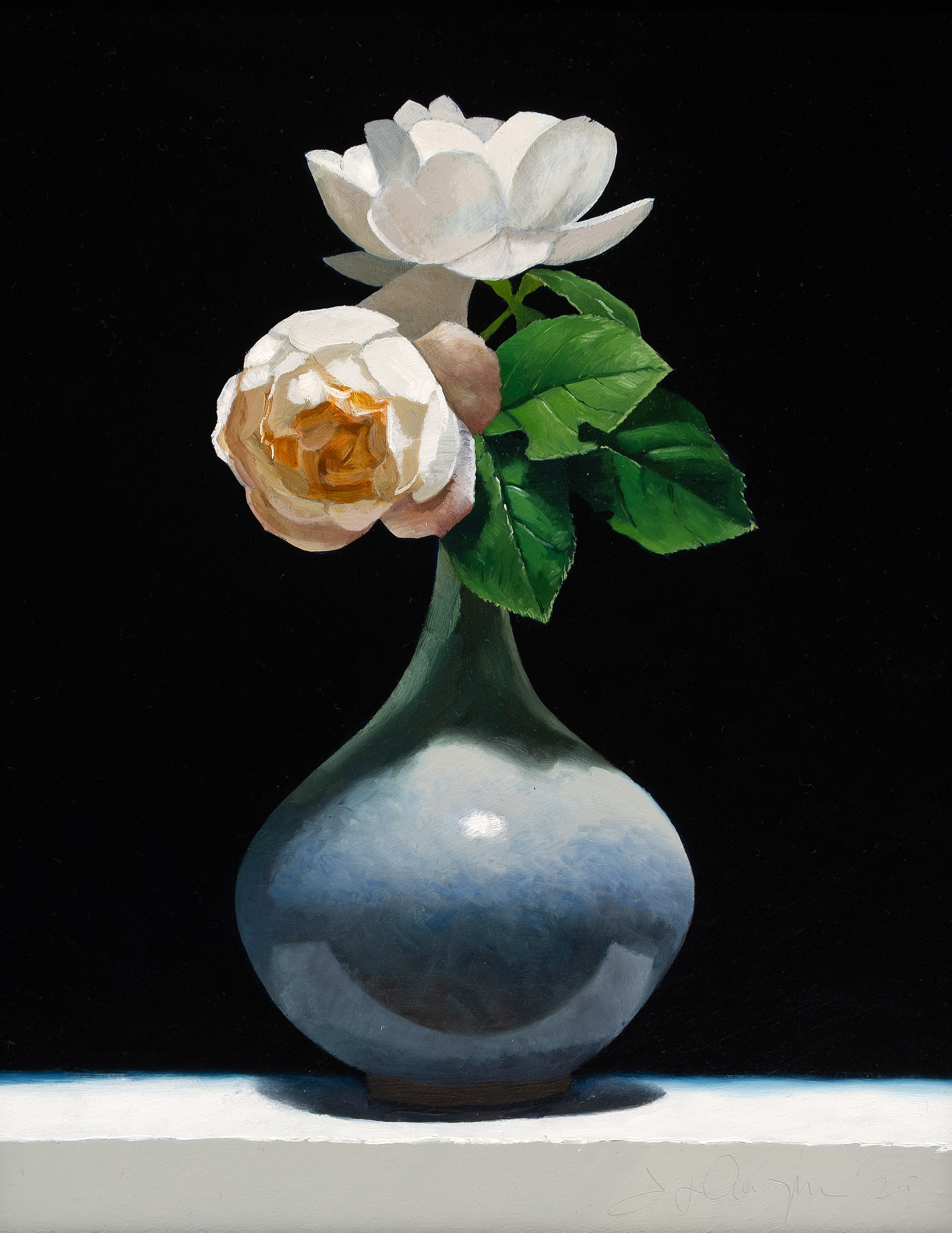 Roses in a Jun Ware Vase