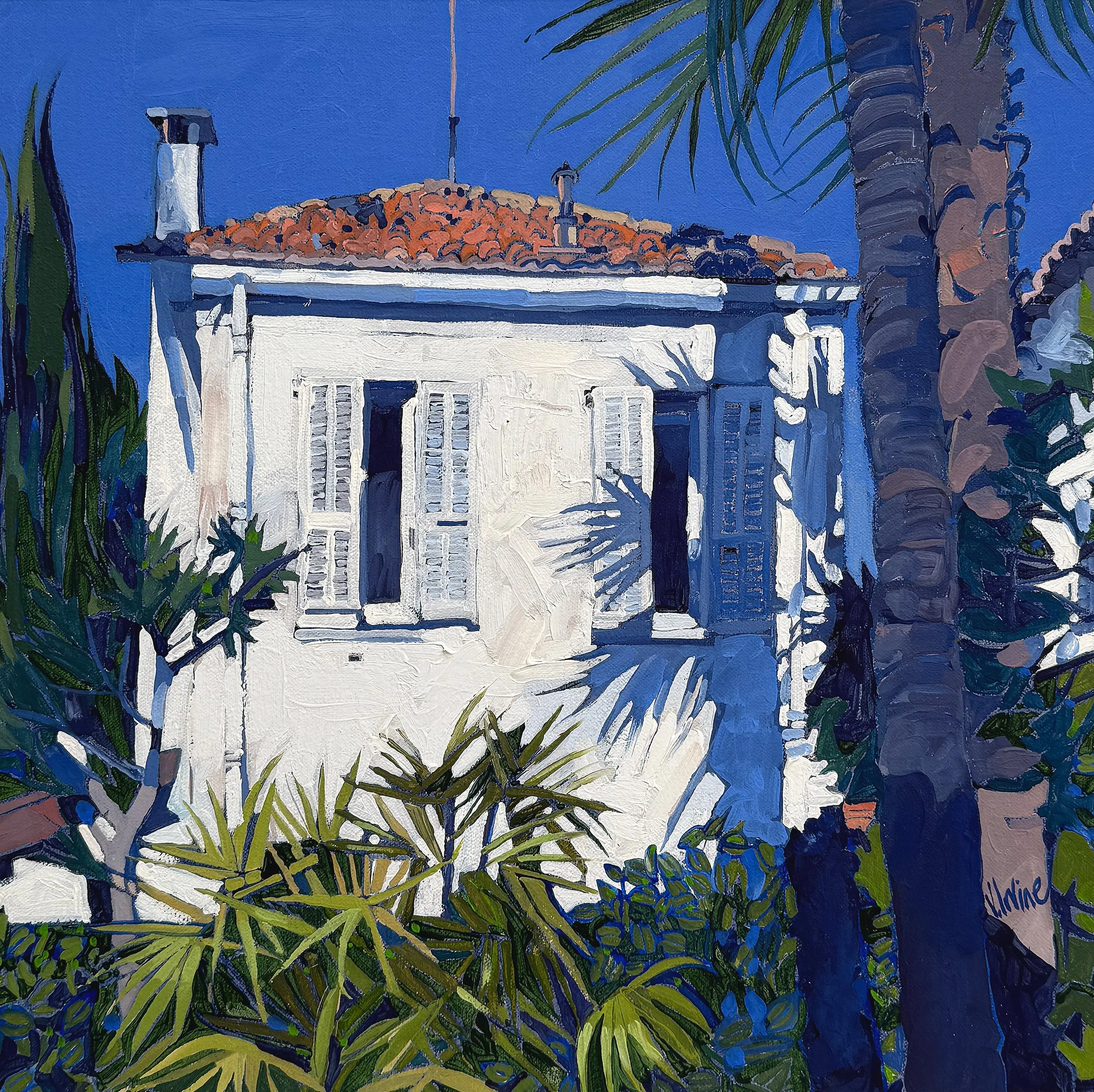 Palm Trees and Shadows, Menton