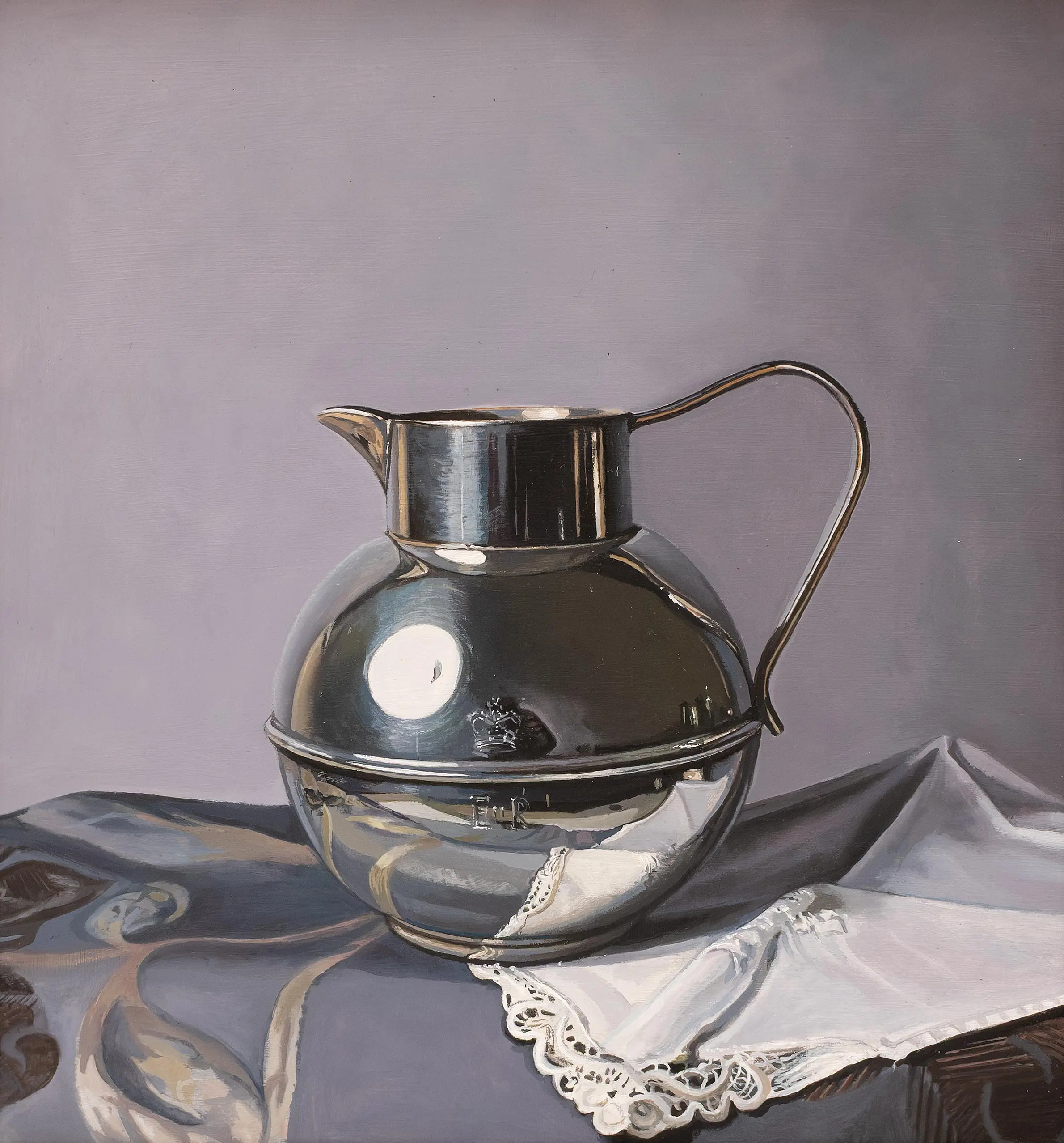 Silver and Blue Patterned Cloth II