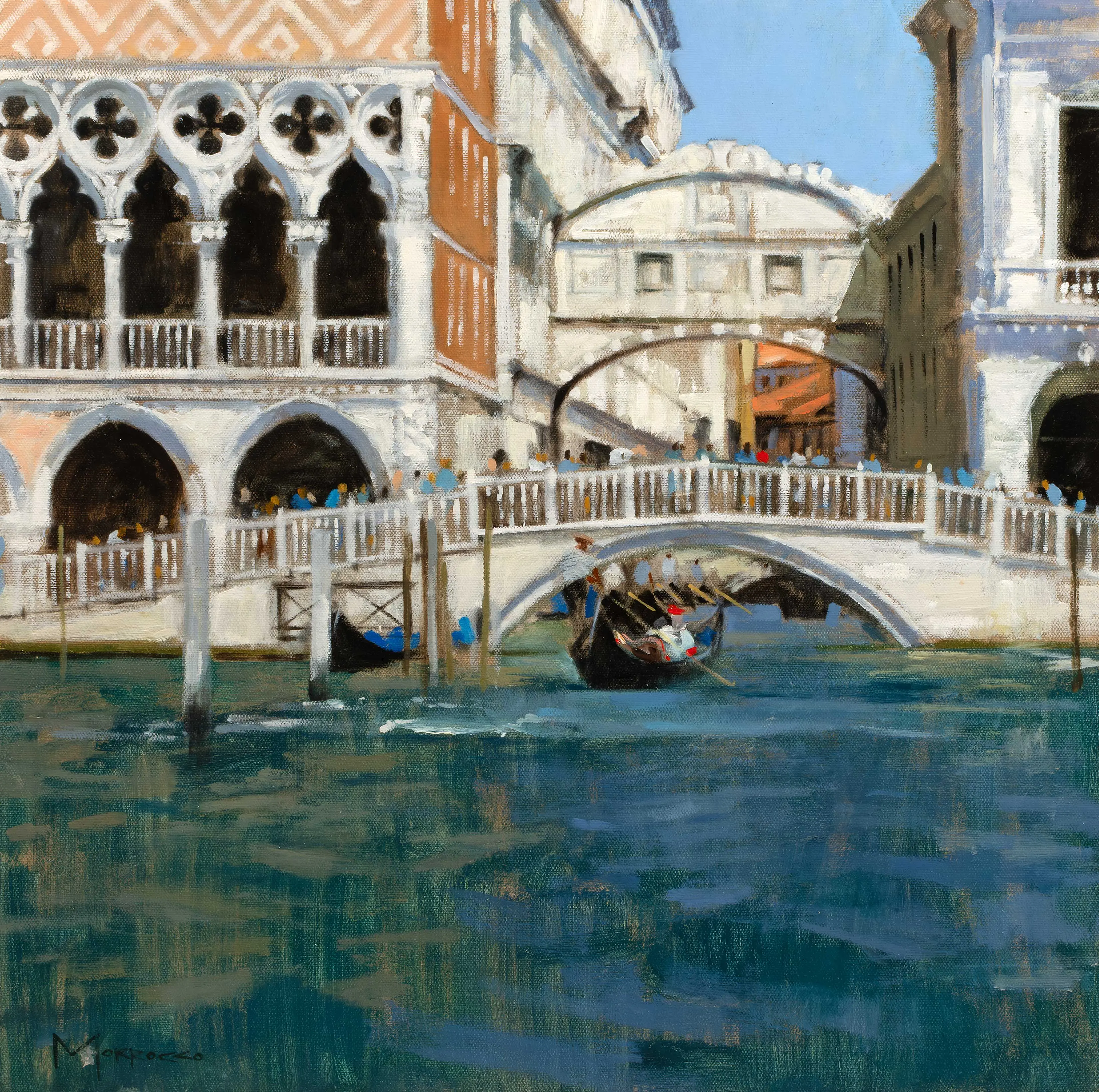 Approaching Riva and Bridge of Sighs, Venice