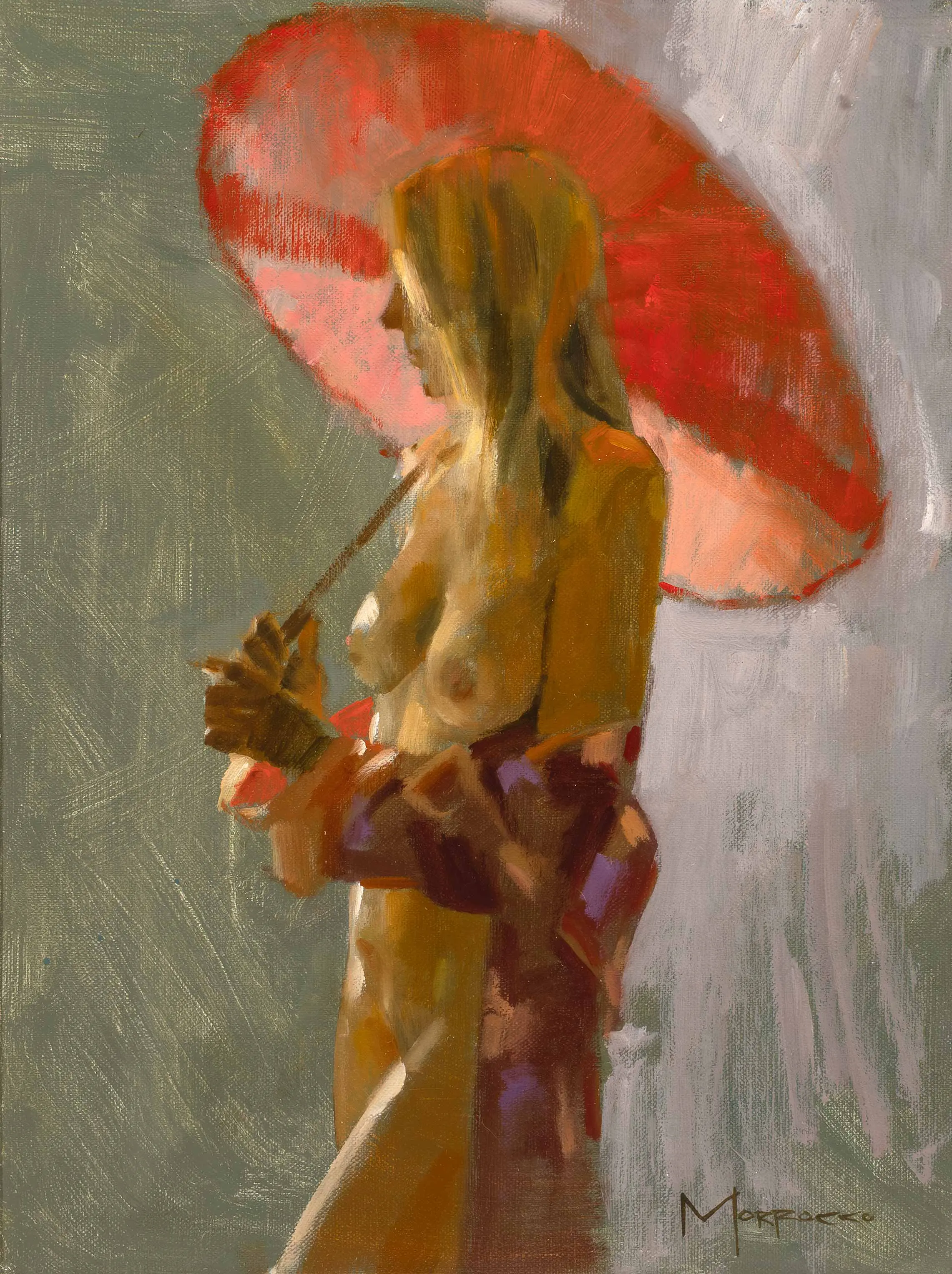 Light Through Red Parasol