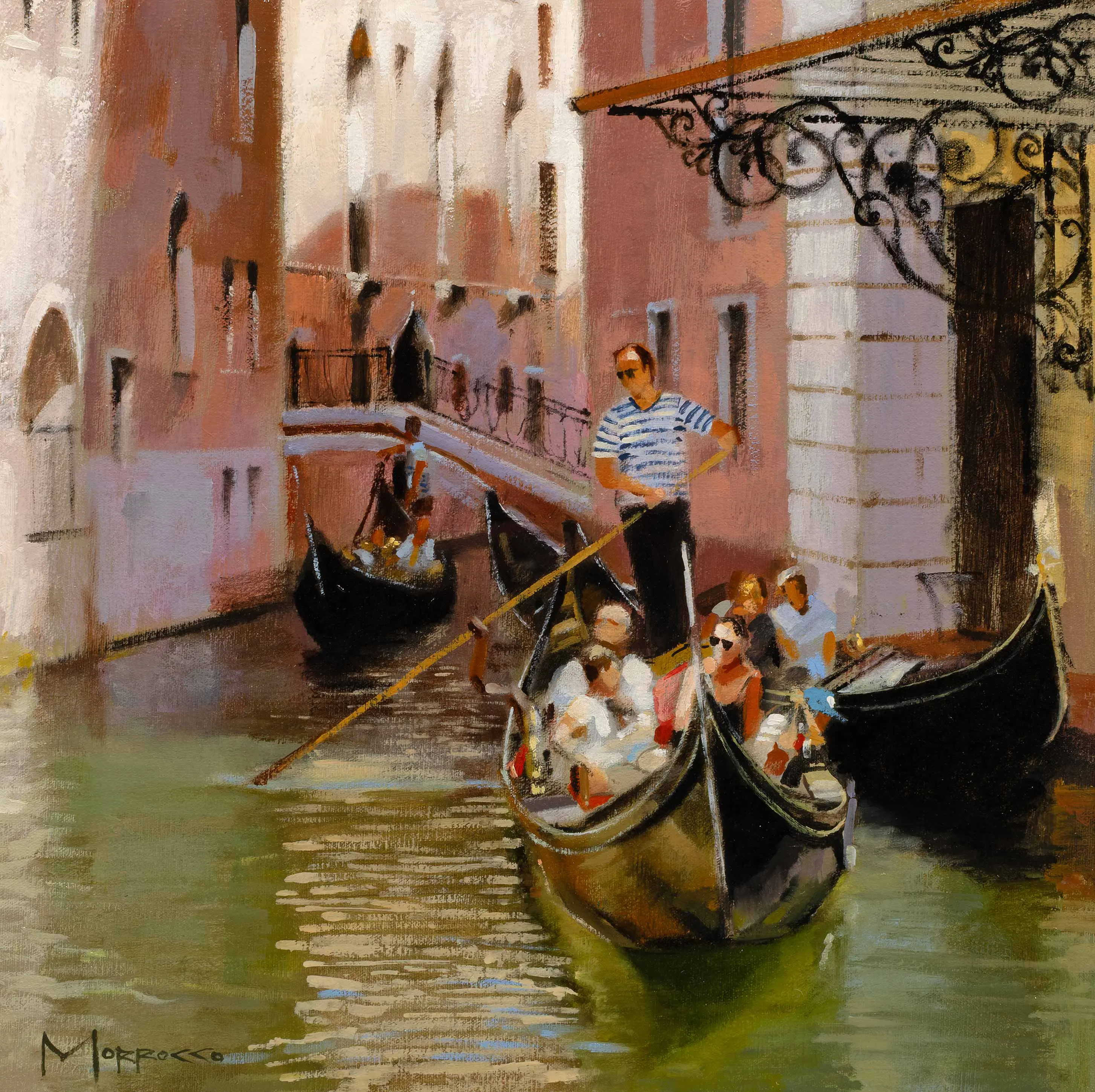 Gondolas near Teatro La Fenice, Venice